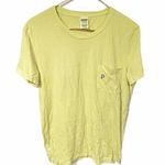 PINK - Victoria's Secret Victorias Secret Pink Size Small Yellow Front Pocket Crewneck Short Sleeve Top Photo 0