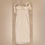Petal and Pup NEW  Dress White Emersyn Lace Sheath Tie Sleeves Midi SZ M Photo 5