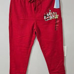 Disney  Mickey and friends Christmas holiday red jogger pants w pkts 2015 Photo 0