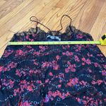 IRO ‎ Dasher Floral Lace Cami Top Black Red Size 38 Photo 5