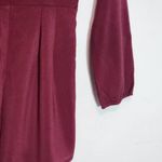Tobi Oxblood Long Sleeve Short Romper with Deep V-Neck Size Small Photo 4