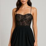 AQUA  black cocktail lacy corset mini dress milkmade dress barbiecore  Sz 10 Photo 0