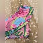 Farm Rio  NWT Beach Vibe Multicolor Top blue pink green ruffle women’s size L Photo 5