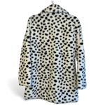 City Streets Eilly Bazar Faux Fur Jacket Women M Leopard Print White Black Plush Fashion Boho Photo 1