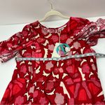 Rhode x Target Midi Red Floral‎ Linen Blend Bell Sleeve Dress Size 16 Summer NEW Photo 9