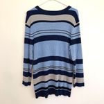 Investments NEW NWT Plus Size Blue Light Blue Black Striped Crew Neck Sweater 1X Photo 7
