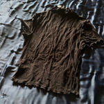 Black Turtleneck Crop Top Line Photo 0