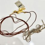 Christopher Ross Gold Bird Buckle with Suede Thin Waist Belt Womens One size Brown Photo 3