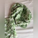 Abercrombie & Fitch Puff Sleeve Poplin Squareneck Top - Green Floral - Medium Photo 3