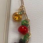 Persimmon viral trendy Gold and Red Fruit Charm Necklace Photo 2