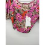 Saltwater Luxe  Bodie Crop Top Women Medium Floral Smocked Beach Boho Vaca Cruise Photo 3