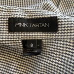 Pink Tartan mini houndstooth long sleeve button down collared shirt women's 8 Gray Photo 7