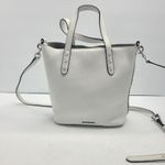 Rebecca Minkoff ‎ White Pebbled Leather Unlined Small Whipstitch Tote Bag Purse Photo 0