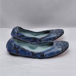 AERA Women’s Blue Snakeskin Ballet Flats 36.5 US 6 Vegan Italy Luxe Minimalist Photo 8