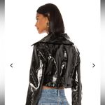 Lovers + Friends  Emilia Crinkle Leather Moto Jacket Cropped XS $278 Photo 2