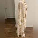 Elegant Cream Floral Women's Kimono Gold Size L Photo 2