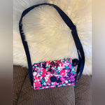 Kipling 💜🩷 Floral Crossbody Bag with Navy Strap💜🩷 Photo 1