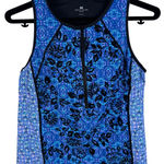 Beach House Sport Colorful Floral 1/2 Zip Sleeveless Athletic Light Tank Size M Size M Photo 0