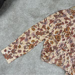 Free People I Got You Printed Top Crop V-Neck Longsleeve in Orange Boho Size L Photo 10