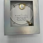 Stainless Steel You are Loved Cubic Zirconia Heart Bangle Bracelet Photo 2