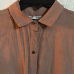 Griffin Paris oversized tunic top with belt loop Women’s Size L Large Tan Photo 3