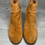 Gibson Latimer  brown suede tie chunky heel boots corset back size 8.5 shoes Photo 2