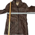 LEATHERS By NEW ENGLAND Sports Wear Brown Leather Jacket Half Belt VINTAGE Photo 7