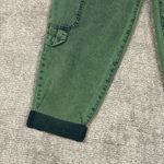 ASOS Barrel Leg Jeans Womens 2 Green Carpenter Cargo Baggy Balloon Pants Photo 3