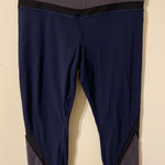 Athleta 405641 Elevation 7/8 Tight Powertiva Size Large Petite Black Blue Gray Photo 0