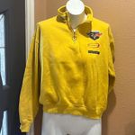 Gm yellow collared pullover sweatshirt Gold Size L Photo 0