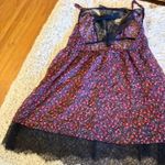 Cacique  Tank Top 14/16 Black Slimming Camisole White Lace Trim Photo 1