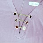 Calvin Klein  body con style midi dress business casual black dress button detail Photo 1