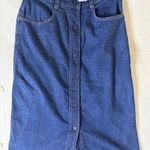 Vintage 70s Sears Denim Button Down Midi Skirt Photo 10