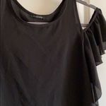 Black cold shoulder cut out top blouse Size M Photo 1