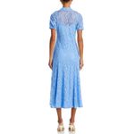 AQUA ‎ XXL Light Blue Lace Midi Dress Button Down Short Sleeve Career Event Photo 1