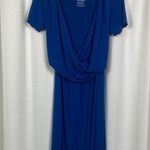 Kindred Bravely Royal Blue The Angelina Nursing Friendly Short Sleeve Dress Sz.M Size undefined Photo 1
