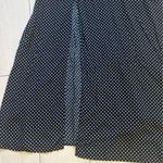 Lulus Dress Women Sz S Navy Blue White Polka Dot Off the Shoulder Maxi Slit Photo 3