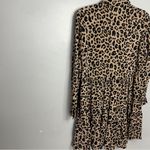 Stradivarius  Brown Leopard Long Sleeve Dress Photo 5