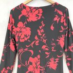 Ralph Lauren  LRL Womens Dress 14 Red Dark Floral Cocktail‎ Evening Party Photo 6