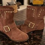 INC  CONCEPTS SUEDE STUDDED BROWN BOOTIE Photo 0