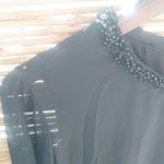Gianni Bini  M Black Beaded Collar Evening Dress Photo 6