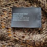 Mixit  Knit Long Tail Cropped Cardigan Brown and Metallic Gold Size Medium Photo 4