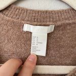 H&M Beige Pink Color Block Striped Knit Sweater Photo 5