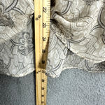 Saint Tropez West  Top Womens XL Beige Geometric Sheer Long Sleeve Boho Whimsical Photo 4