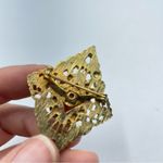 Vintage Estate Gold Tone Cameo Brooch Victorian Style Orange Photo 7