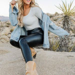 Pink Lily ✨ALL YOU COULD WANT BLACK FAUX LEATHER LEGGINGS✨ Photo 0