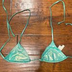 Love wave Green Metallic Bikini Top Photo 0