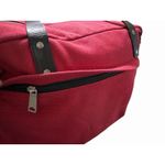 Jack Spade Red Canvas Tote Bag Leather Handles Zip Top Shoulder Bag Photo 9