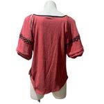 Adrienne Vittadini  Women's Red Crochet Blouse 1X Short Sleeve Casual Photo 8