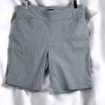 Hilary Radley Light Blue Bermuda Shorts with Pinstripes Photo 0